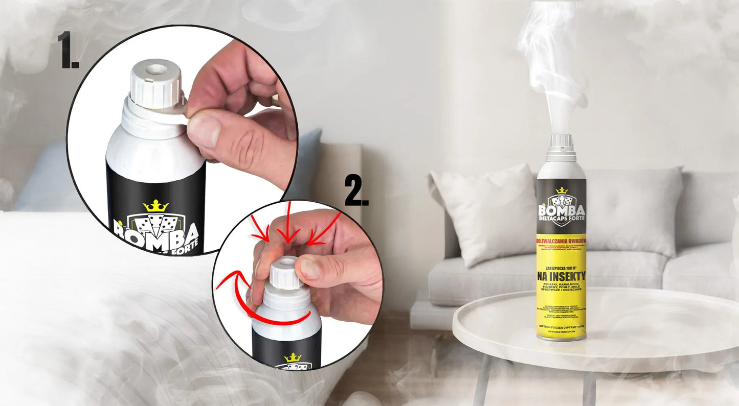 Bommennevel tegen kakkerlakken en Duitse kakkerlakken – Deltacaps FORTE beschermt tot 100 m³