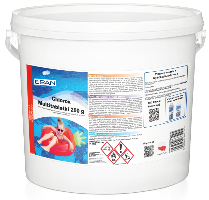 Chlorox Multitabs 200g – Chloortabletten voor het zwembad – 3 kg