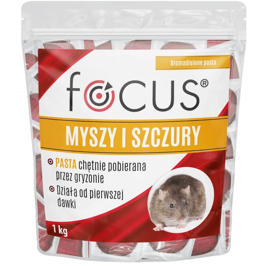 Focus Pasta – rattengif tegen ratten, muizen en andere knaagdieren | 1kg