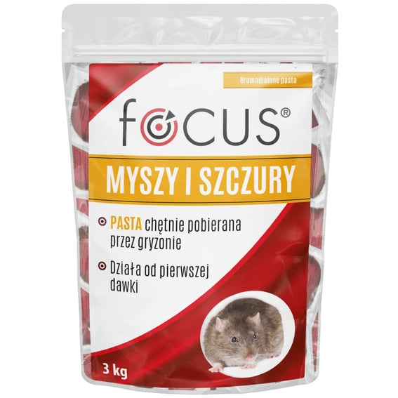 Focus Pasta – appât rodenticide contre les rats, les souris et autres rongeurs | 3kg